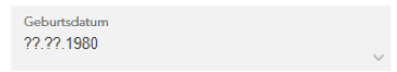 KYC Daten Eingabe Geburtsdatum