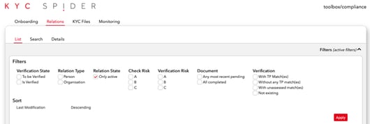 KYC-Spider-Toolbox-Kundenbeziehung-Filter